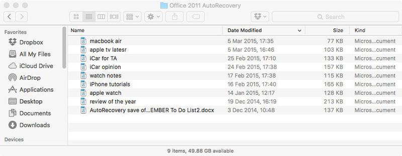 recover previous version of microsoft word for mac